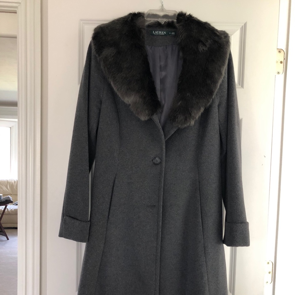 Faux fur grey coat. Brand new - unworn